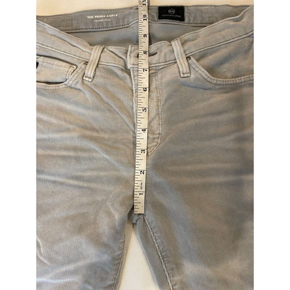 Adriano Goldschmied Women Jeans Corduroy Cigarette Ankle The Prima Gray Size 26R - Picture 4 of 11